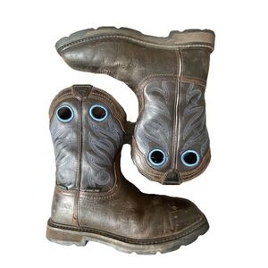 Ariat Groundwork Men's 8D Waterproof Steel Toe Work Boots Brown Safety